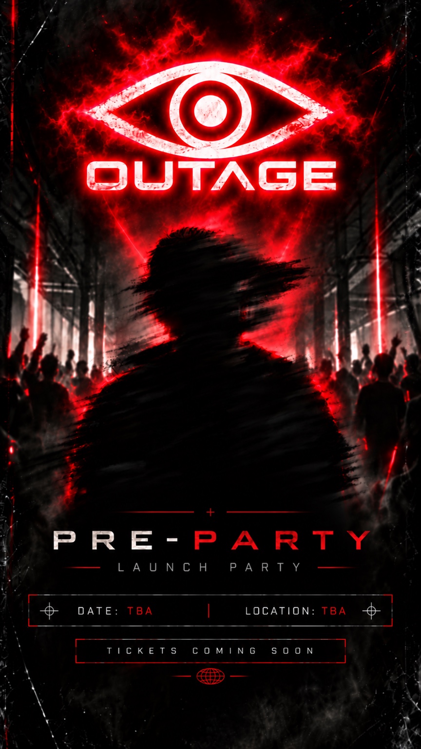 Teaser OUTAGE Pre-Party / Launch Party: artist ascuns, data și locația TBA, tickets coming soon